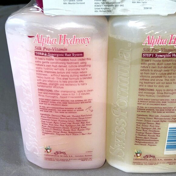 RARE St. Ives Swiss Formula Shampoo & Conditoner Alpha Hydoxy Vintage 1980s New - Picture 6 of 10